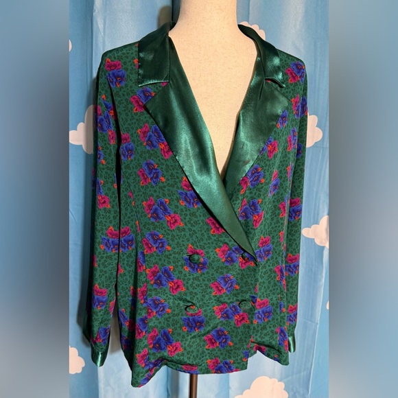 Vintage Victoria's Secret sleep shirt, lingerie, pajamas. Jewel tones. L - Picture 8 of 8